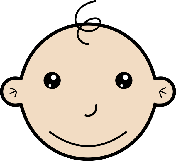 Smiling baby Clipart, vector clip art online, royalty free design