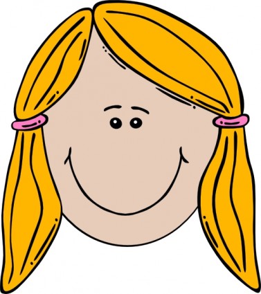 Cartoon Girl Face Clip Art