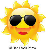 ... Smiling Sun With Gradient Mesh, Vector Illustration
