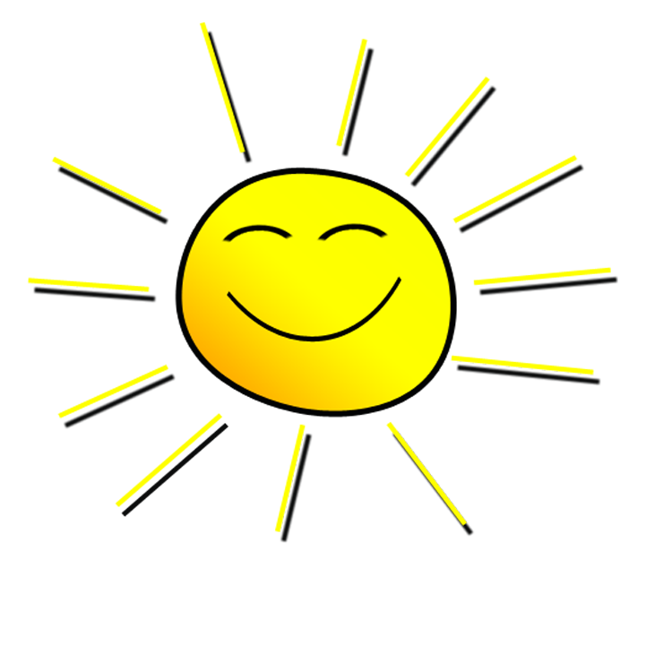 Smiling sunshine clipart