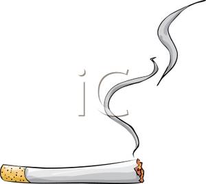 Smoking Cigarette Royalty Free Clipart Picture