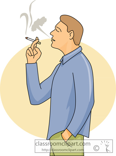Man Smoking Clipart #1