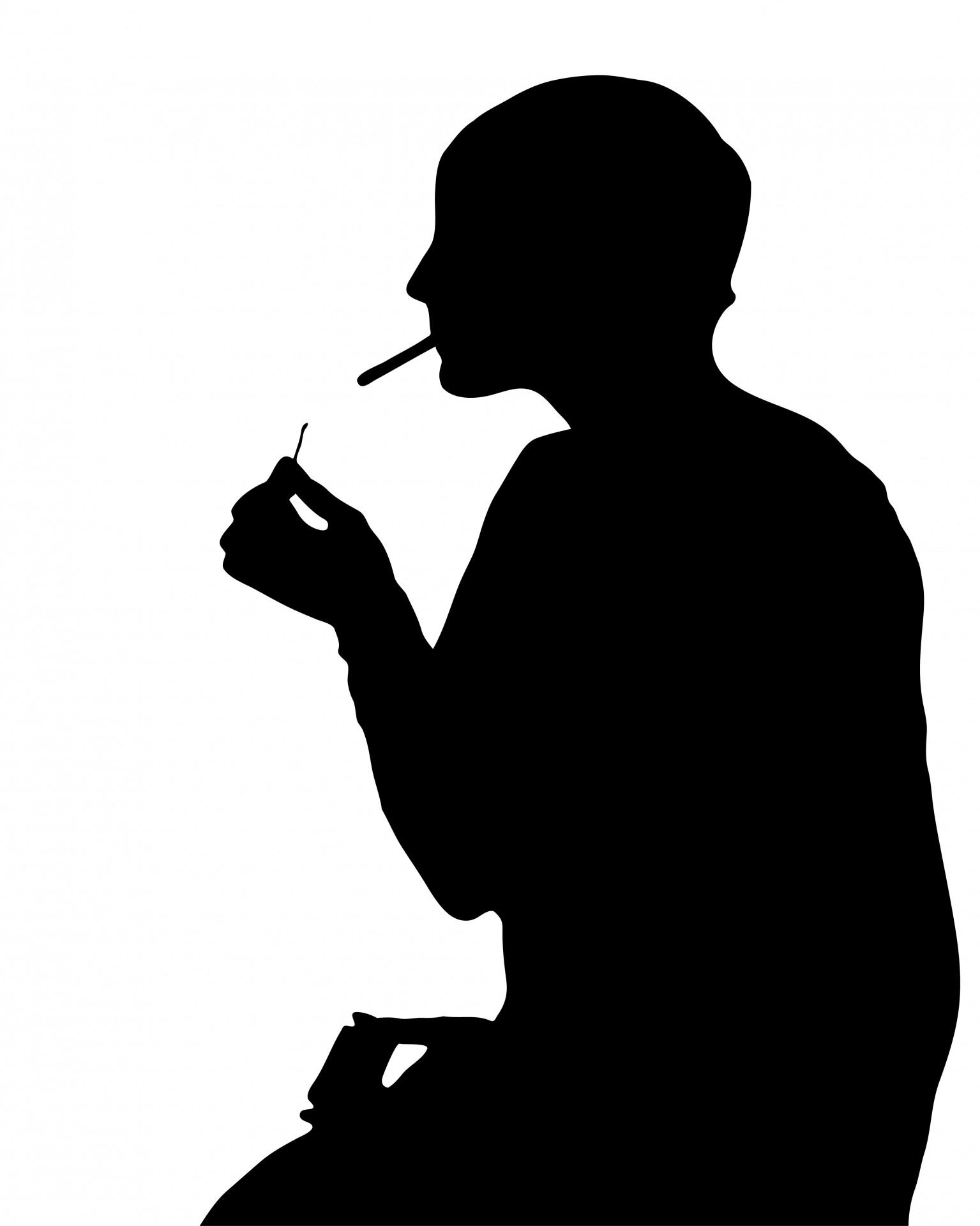 Smoking clipart silhouette #1