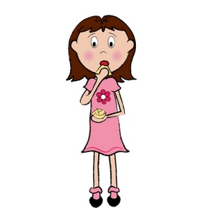 Snack Clipart Image Child A . - A Girl Clipart