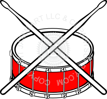 Snare drum clip art red with 