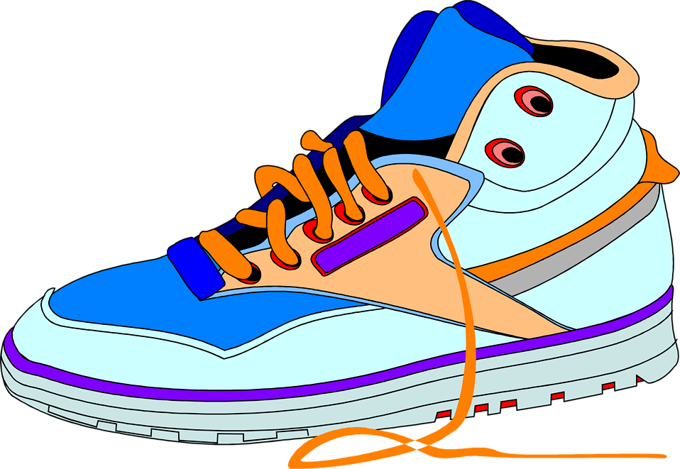 Sneaker running shoes clipart