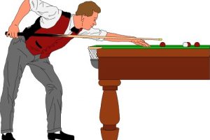 Top View Snooker Ball On Snoo
