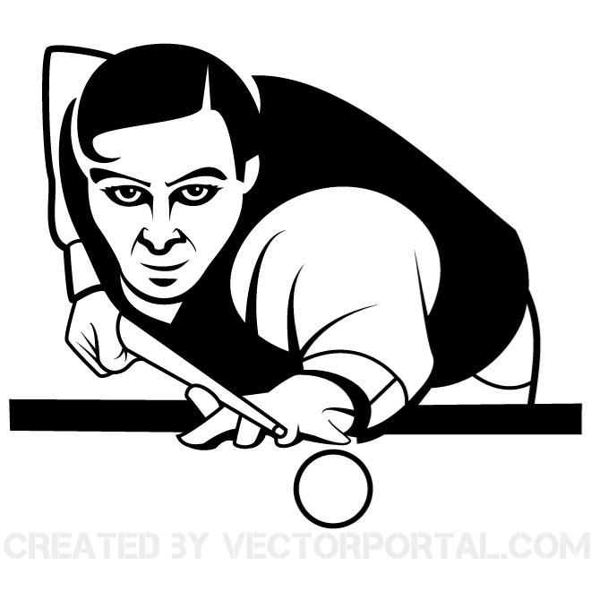 SNOOKER PLAYER VECTOR CLIP AR - Snooker Clipart
