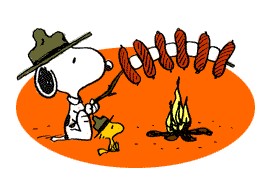 Snoopy camping clipart