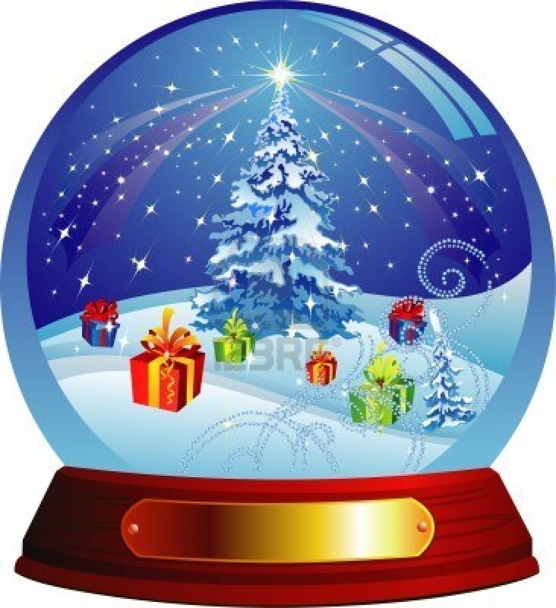 Christmas snow globe clipart 
