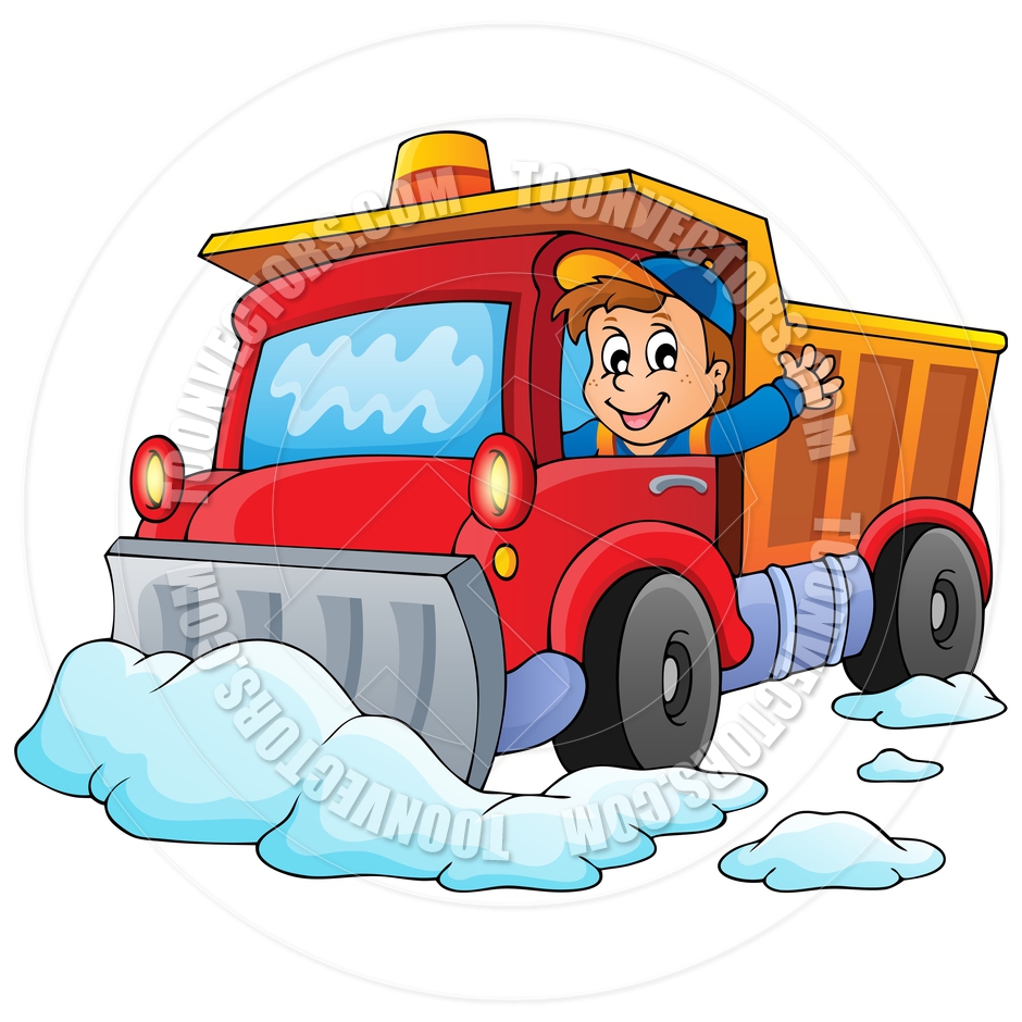 Snow Plow Truck Clip Art Cartoon Snow Plow Theme Image
