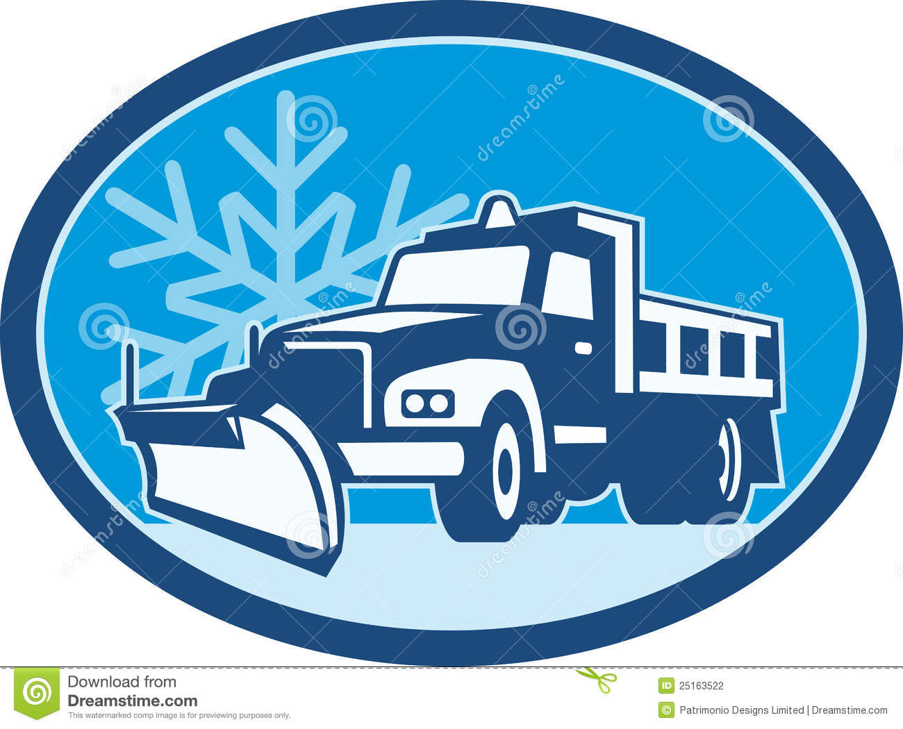 Snow Plow Truck Retro Stock .