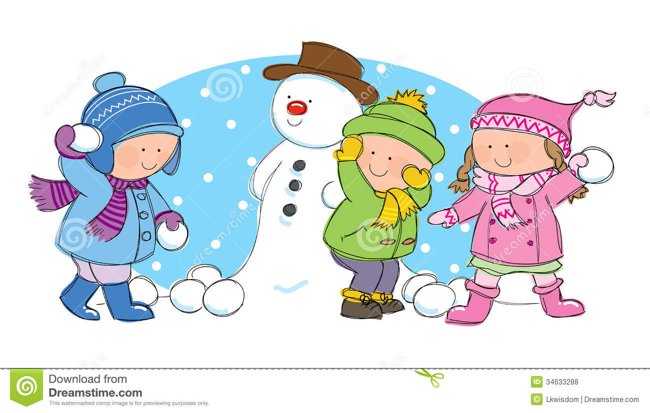 Snowball Fight Clipart Visekart Royalty Free