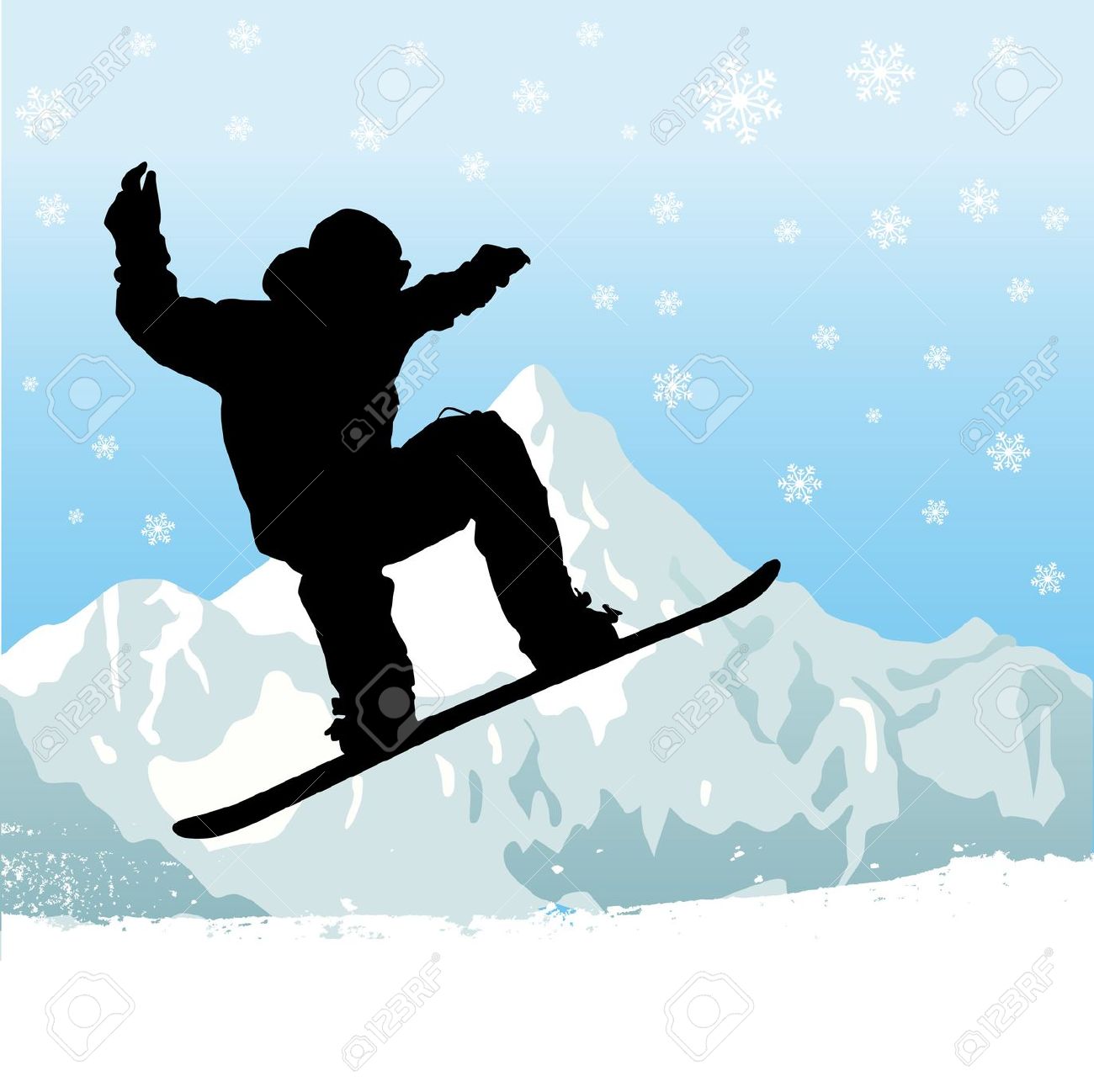 snowboarder: snowboarding - Snowboarding Clipart