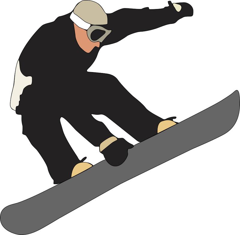 Clip art of snowboarding