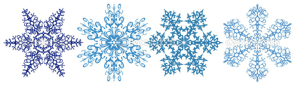Snowflake clipart vectors .
