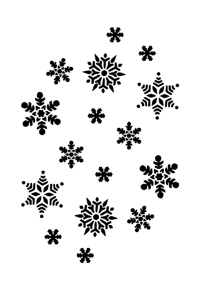 Snowflakes Black And White Snowflake Free Clip Art Image