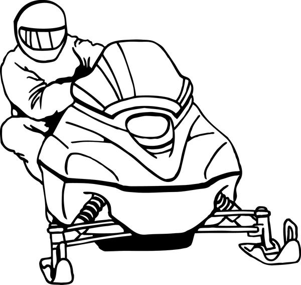 Snowmobile Crossing Black And