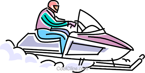 Snowmobile Vector Clipart #1