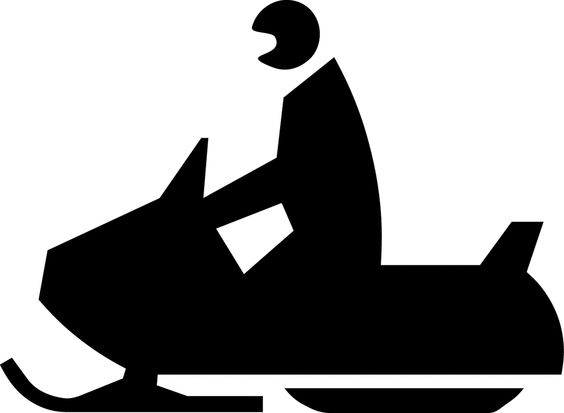 snowmobile images clip art | Snowmobile Crossing, Silhouette