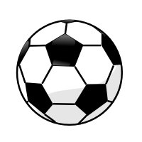Soccer clip art black and whi