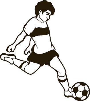 Girl Playing Soccer Kicks Bal