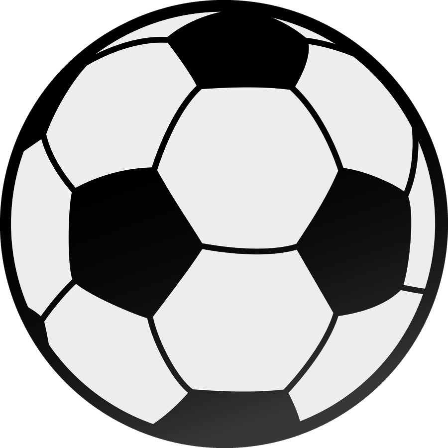 900x900 Football black and wh - Soccer Clipart
