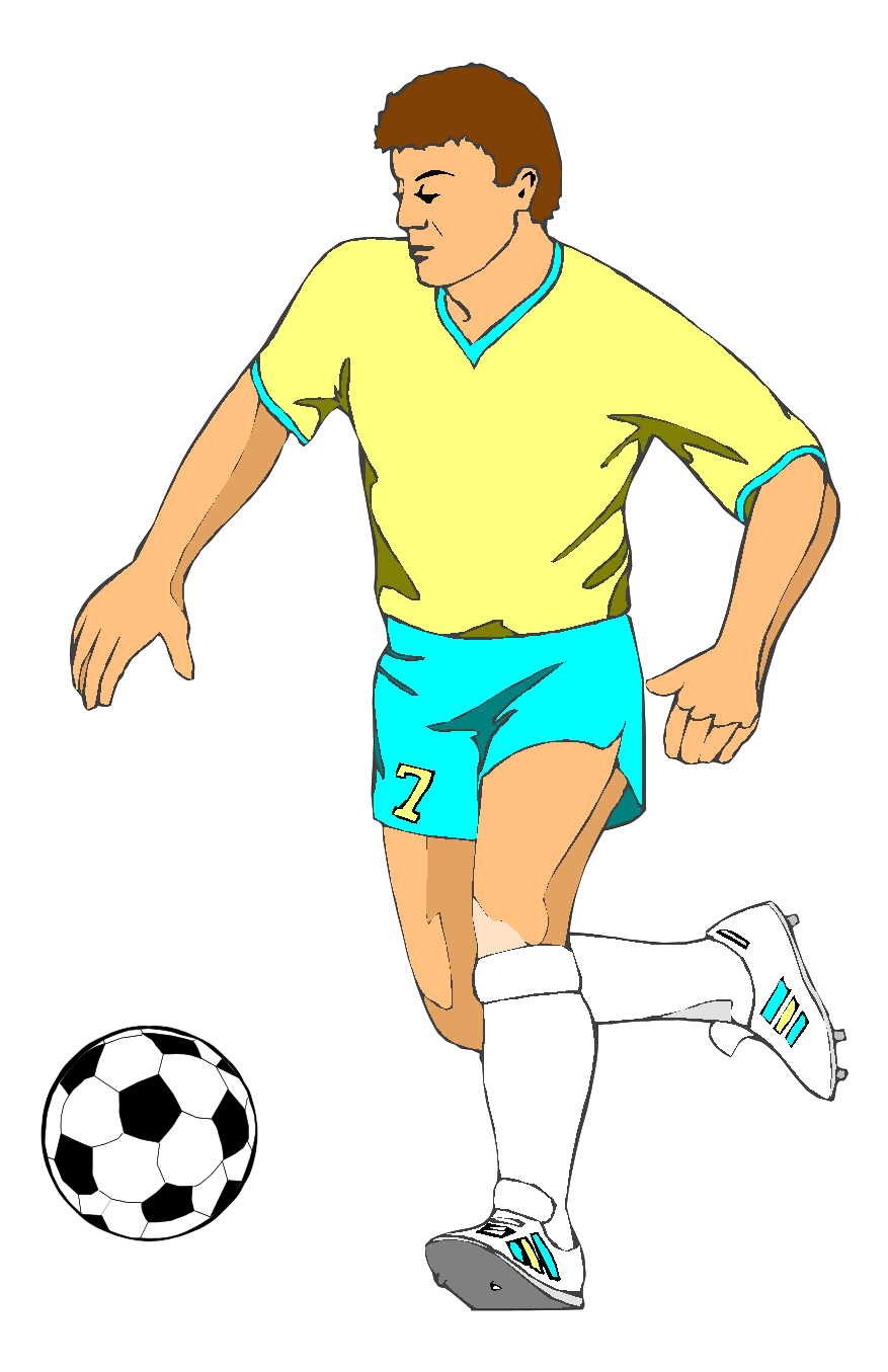 soccer player kicking the soc