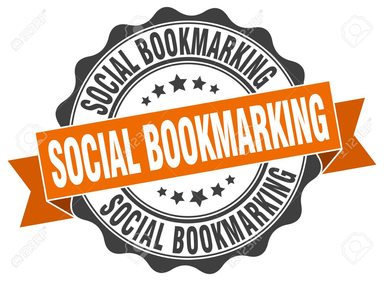 Social bookmarking round red 