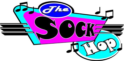Sock Hop clip art; Sock Hop; Sock Hop logo