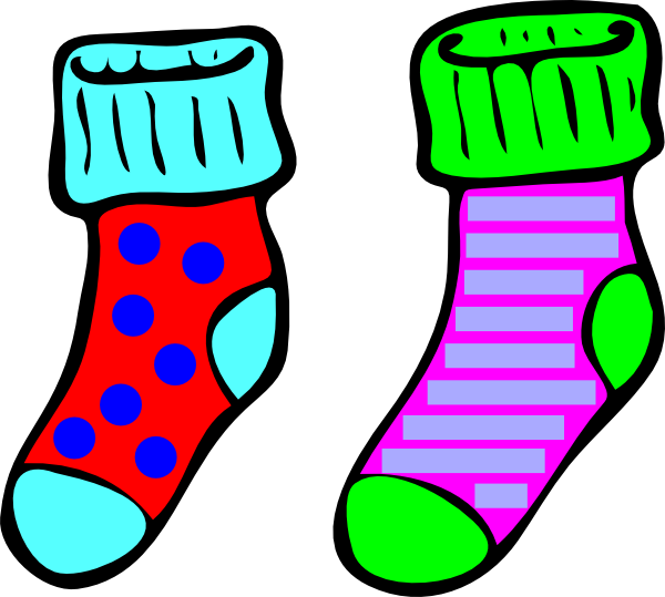 Pair of Blue Socks Clip Art