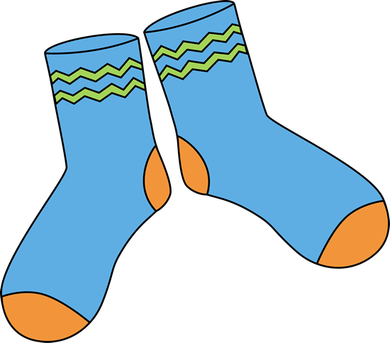 Pair of Blue Socks Clip Art - Socks Clipart