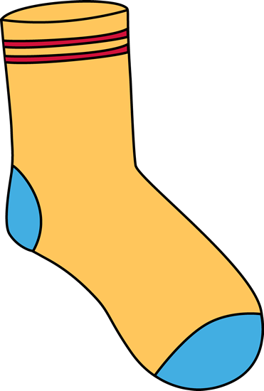 Pair of Orange Socks Clip Art