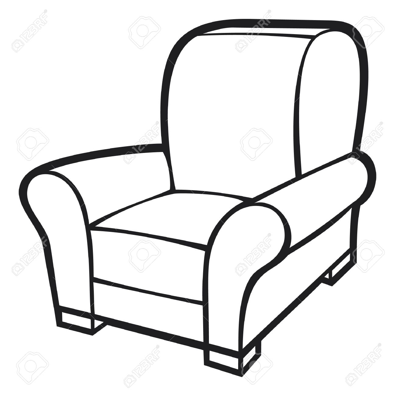 Clipart sofa lineart