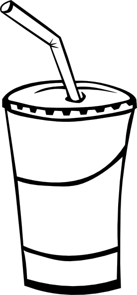 Soft Drink In A Cup B And W Clip Art At Clker Com Vector Clip Art