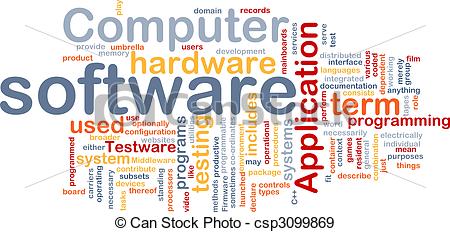 Software word cloud - csp3099 - Software Clipart