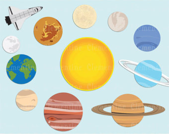 Solar System clip art images, planet clip art, solar system images, royalty free- Instant Download