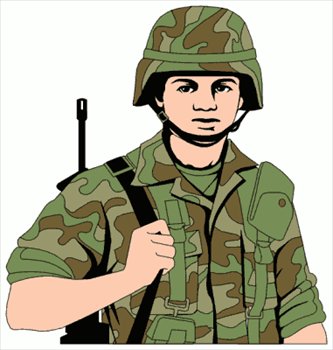 Group of Soldiers Clip Art