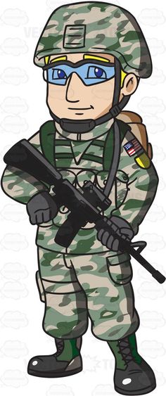 A Us Army Infantry Soldier In - Soldier Clipart