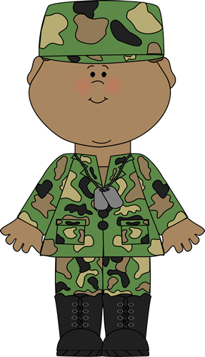 Soldier Saluting Clip Art Image - military soldier in uniform and .