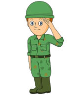 soldier saluating. Size: 63 Kb