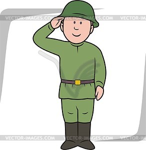 Clipart - Armed Soldier.