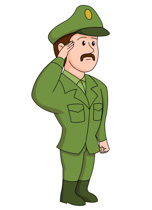 Soldier With Backpack Rifle C - Soldier Clipart