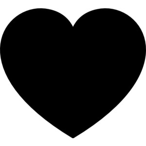 solid black heart clip art