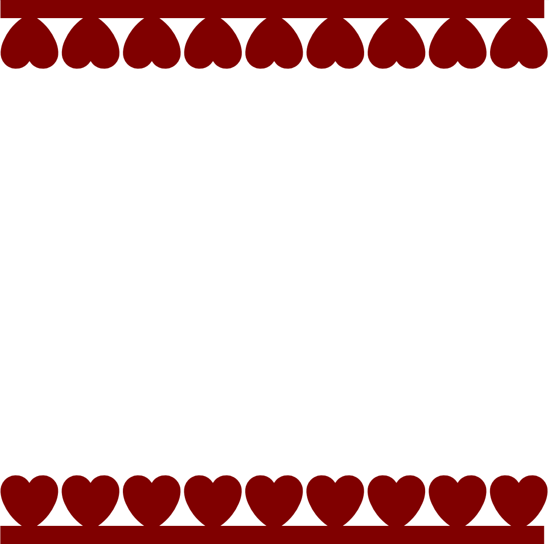 Red and Pink Heart Border