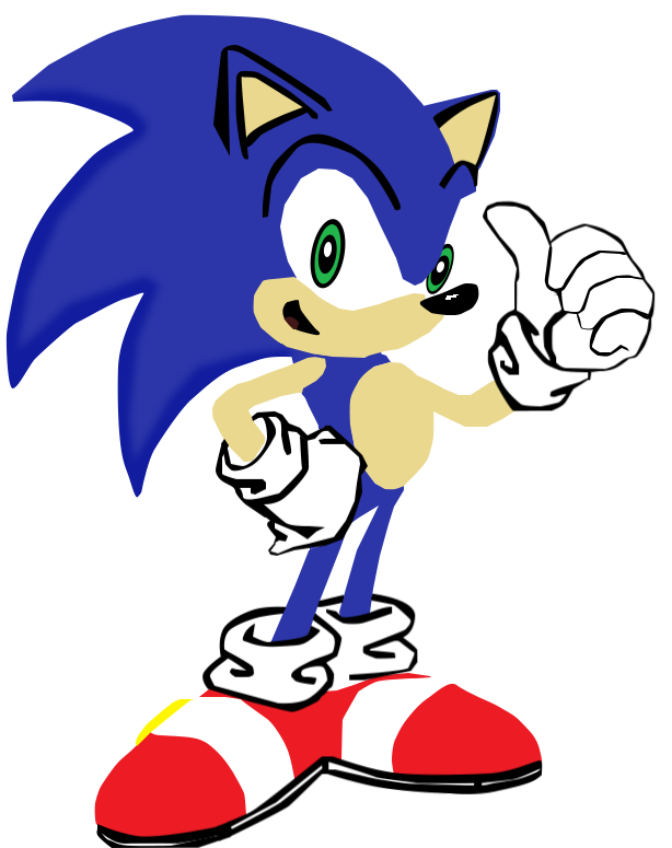 My first vector of Sonic The Hedgehog. by Flutterflyraptor ClipartLook.com 