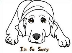 sad dog: A cartoon illustrati