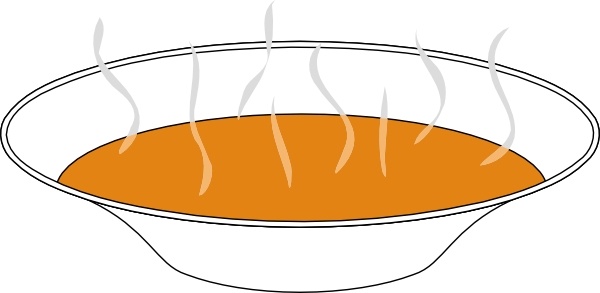 Steaming Pumpkin Soup clip art