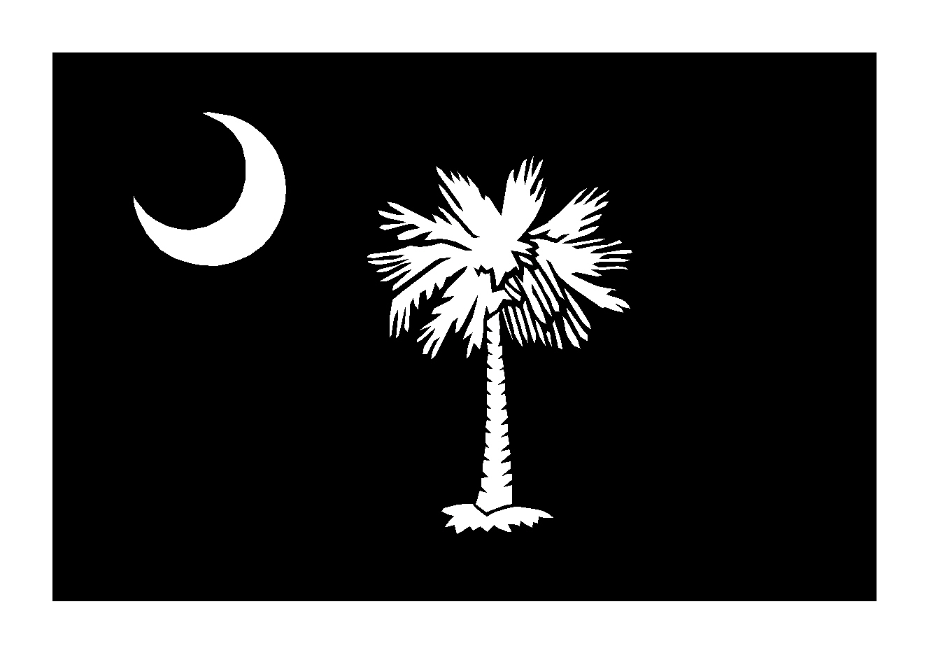 South carolina flag, South . - Palmetto Tree Clip Art