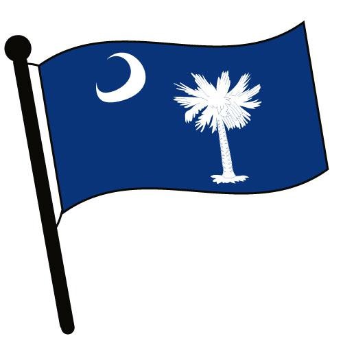 South Carolina Waving Flag